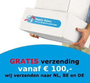 Gratis verzending vanaf 100 euro naar NL BE en DE