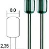 Cilinderfrees 8 mm, 2 st.