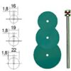 Metaalzaagbladen 3 st.( 16, 19, 22 mm) + houder