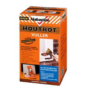 Houtrotvuller set: houtrotstop+houtrotvuller+mengplateau+spatel+