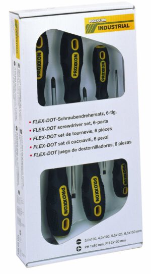 FLEX-DOT Schroevendraaierset 6-dlg., Schlitz en PHILLIPS