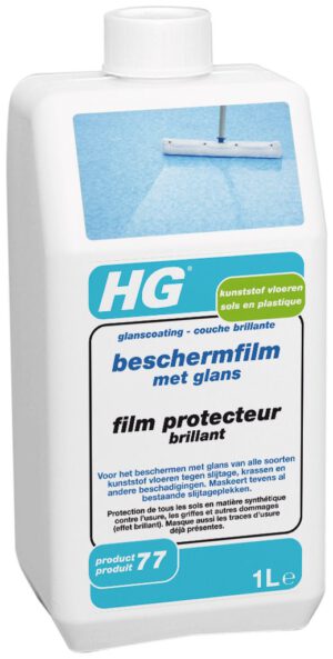 HG kunststof vloeren beschermfilm met glans (glanscoating) (HG product 77)