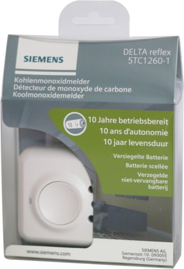 Siemens koolmonoxidemelder wit