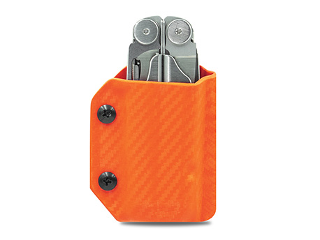 Clip & Carry Kydex Sheath CF-Orange Wave+