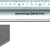 Liniaal aluminium 300x50x5mm verdeling cm