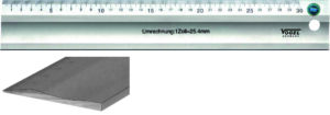 Liniaal aluminium 300x50x5mm verdeling cm