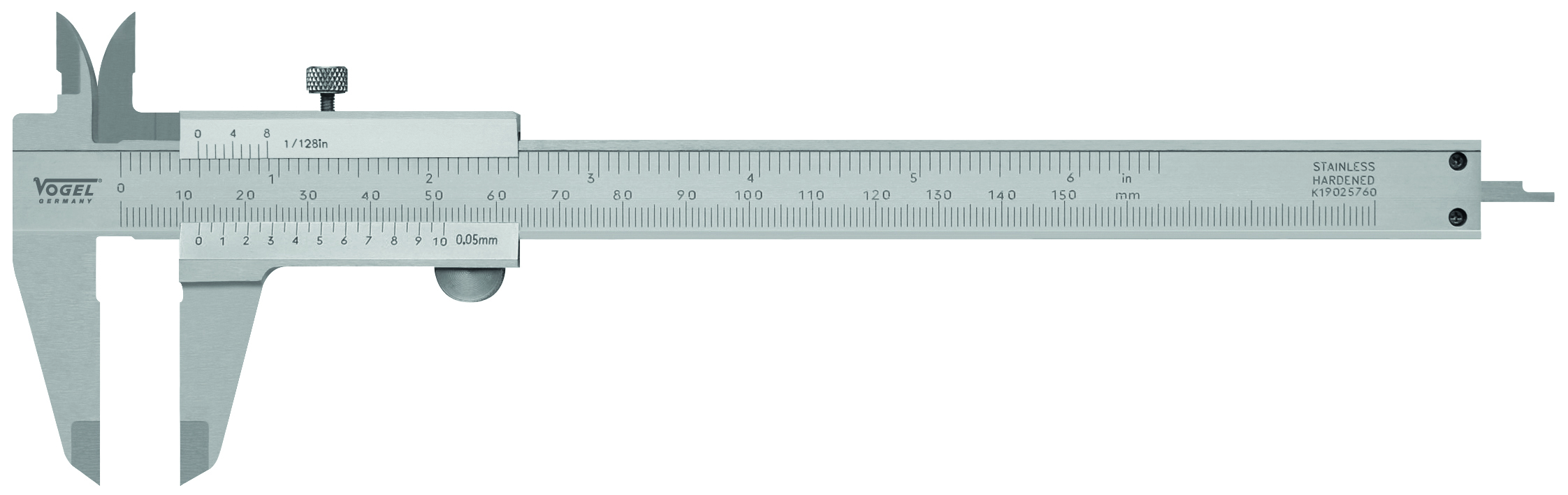 Schuifmaat Stelschroef RVS 150mm gelaserd DIN 862