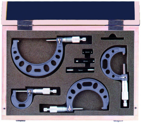 Buitenschroefmaat set 0-100mm gelaserd DIN 863 4st