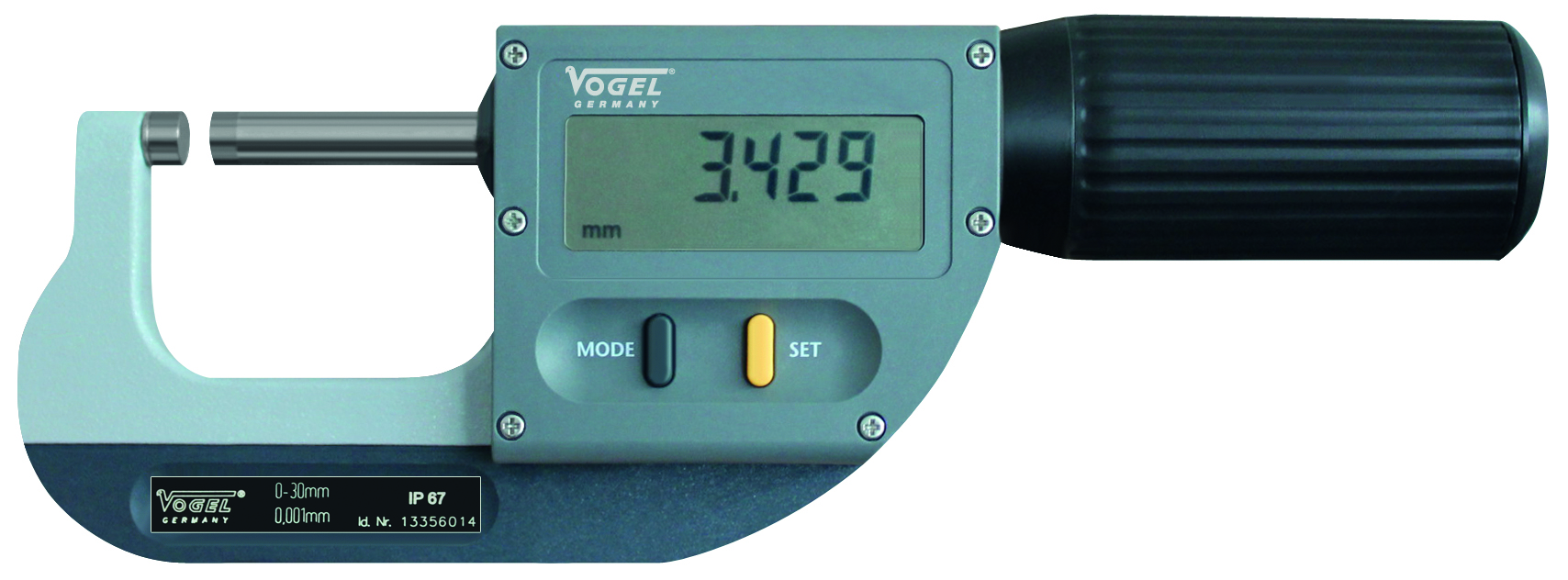 Buitenschroefmaat digitaal 0-30mm IP67 DIN 863