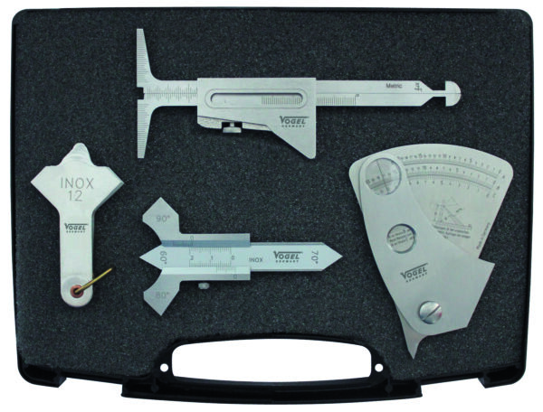Lasnaadmeter set RVS in koffer