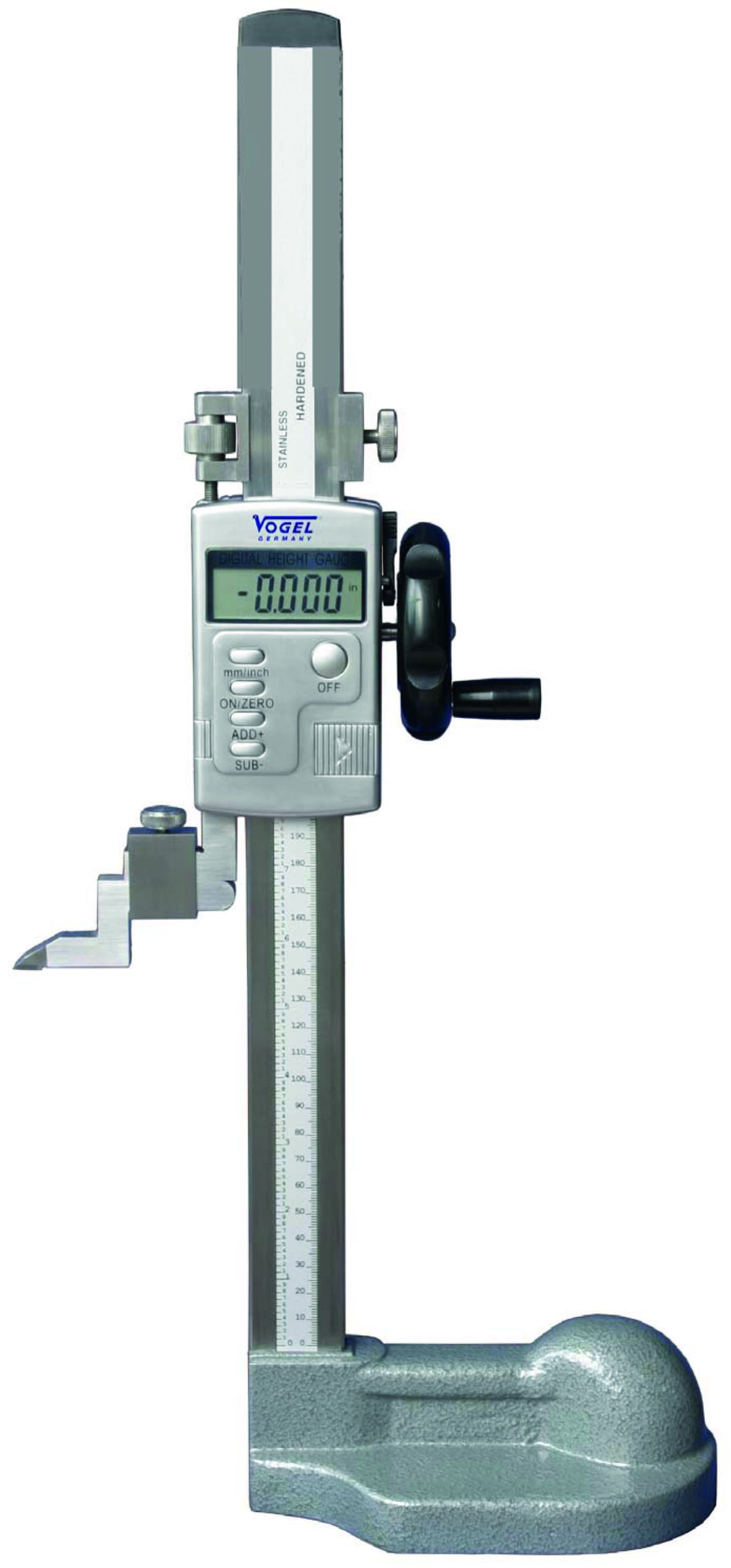 Hoogtemeter RVS digitaal 300mm