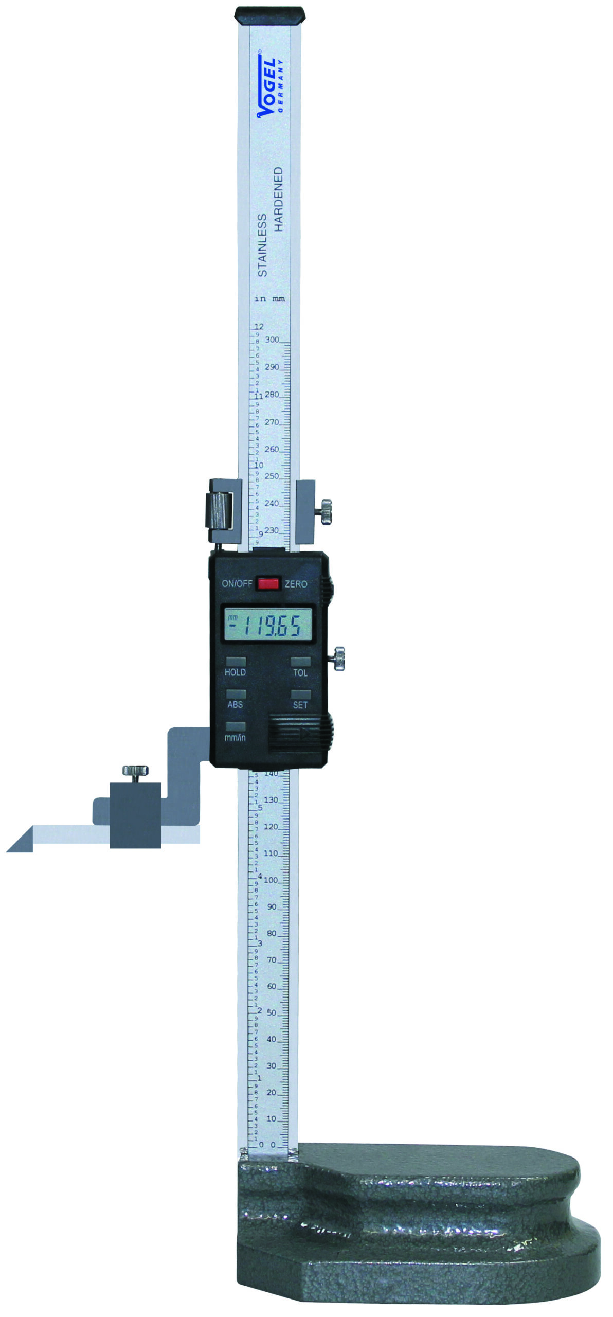 Hoogtemeter digitaal 300mm + data uitgang