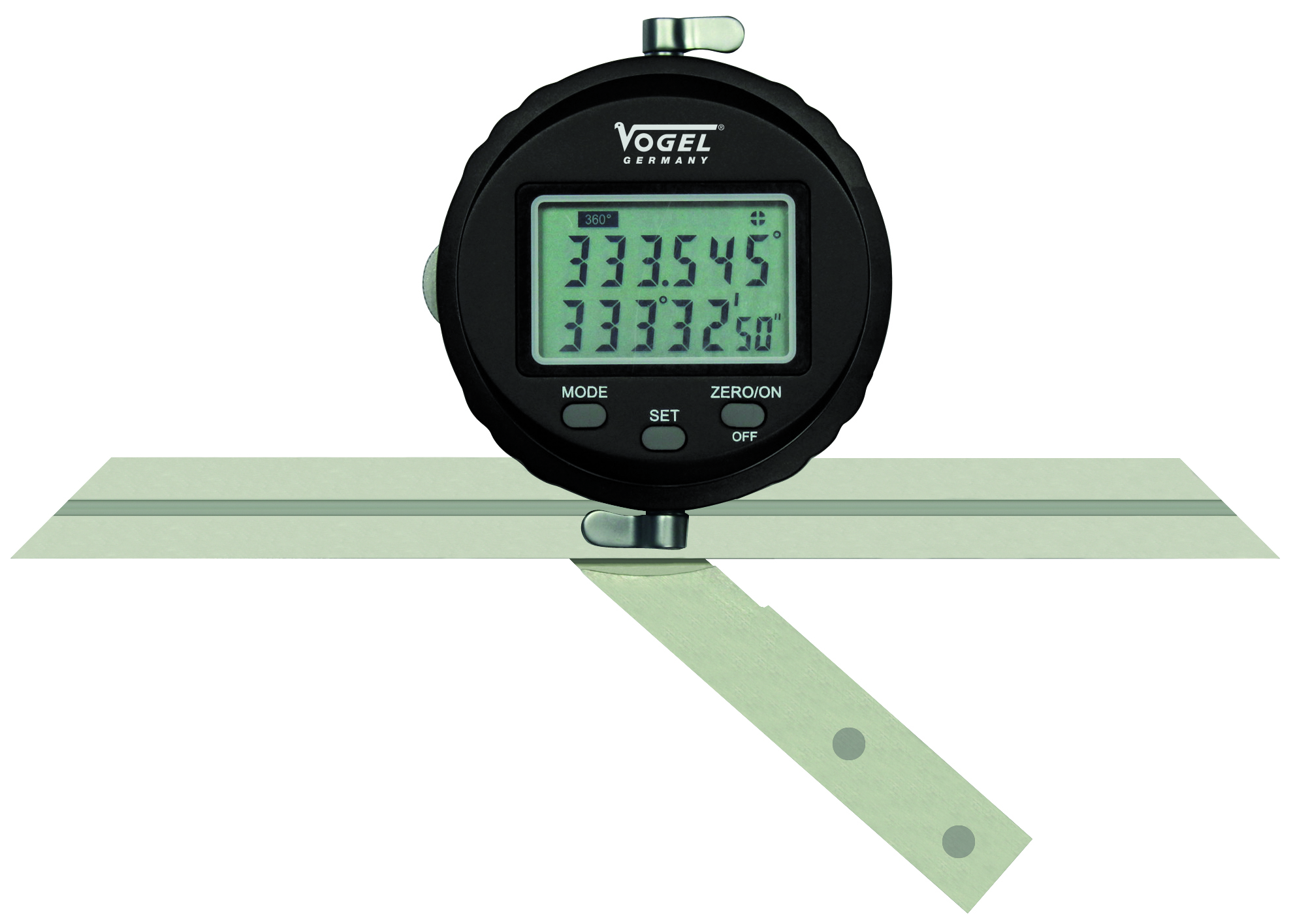 Winkelhaak universeel set RVS digitaal 360¡