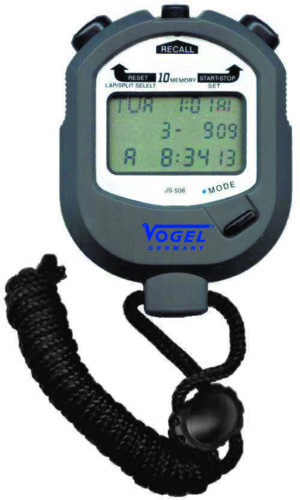 Stopwatch digitaal 1/100 sec IP 54