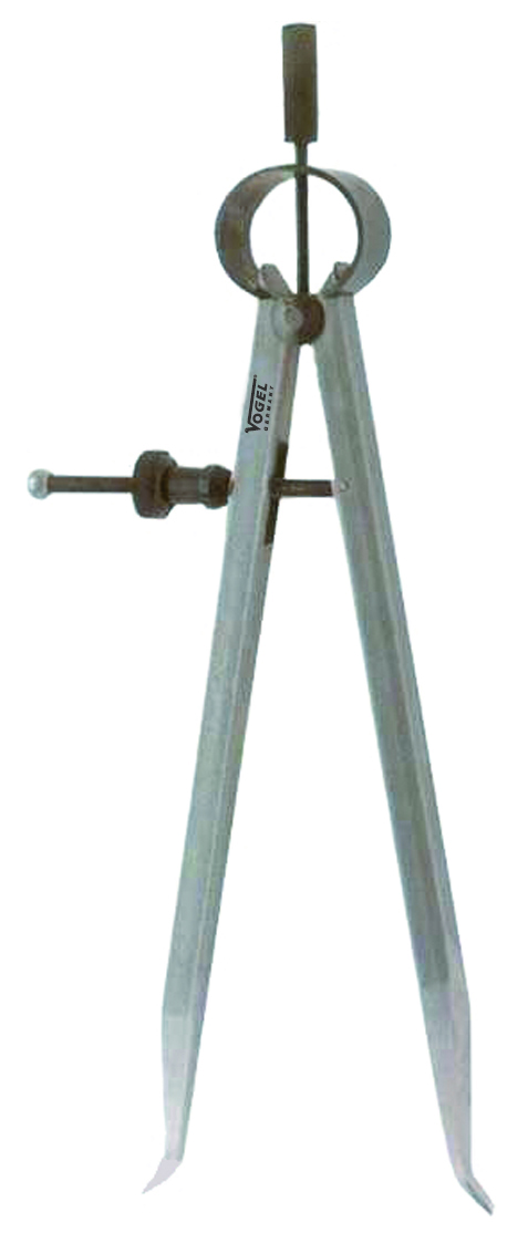 Voetjespasser veer 150mm staal DIN 6486